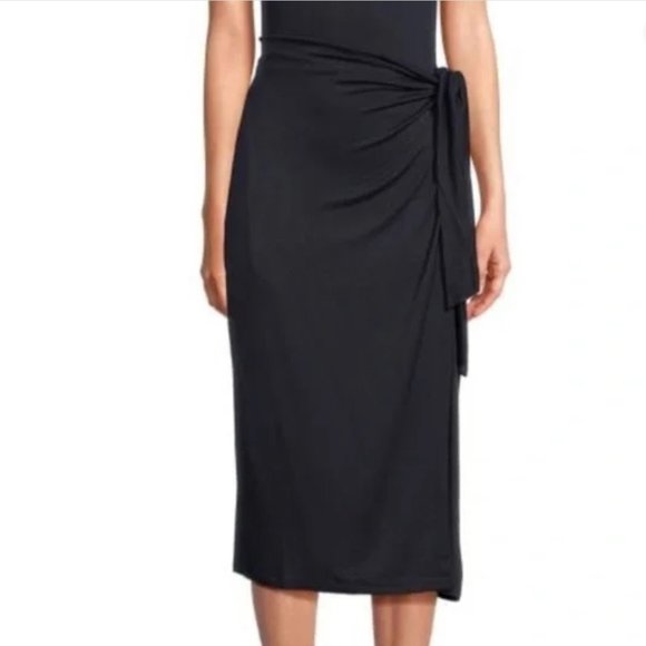 VINCE Side Tie Midi Sheath Dress XS - Picture 2 of 4